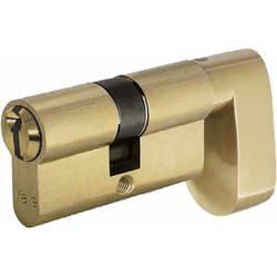 Yale - Cilindro sagomato con pomolo a goccia per porte bagno mm 26+10+38 74 (31+43) nich.luc.