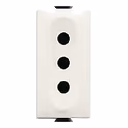 Presa 2P+T 10A 250V, Abb Chiara 1 modulo colore bianco. La presa elettrica permette di inserire al suo interno solo spine da ...