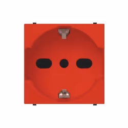 Presa bivalente rossa 2P+T 16 A P30/P17 Abb Chiara 2CSK1110CH