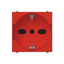 Presa bivalente rossa 2p+t 16 a p30/p17 ABB chiara 2csk1110ch