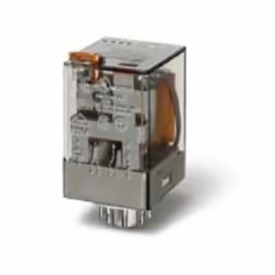 Ad innesto su zoccolo - 2 contatti, 10 A - AC (50/60Hz) - 24 V - AgNi - Pulsante di prova + indicatore meccanico Corrente nom ...