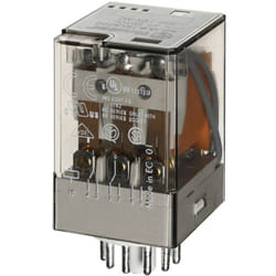 Finder 60.13.8.012.0040 Relè ad innesto 12 V/AC 10 A 3 scambi 1 pz.