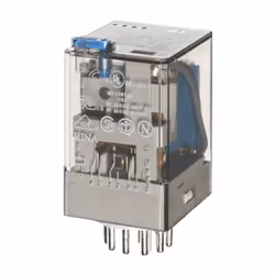 Relè industriale Undecal Finder Tipo 60.13, con le seguenti caratteristiche: Tensione di alimentazione (50/60 Hz) 24V in AC, ...