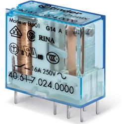 Finder - Relè di potenza, 24 Vdc, spdt, 16 a, foro passante (tht), serie 40.61 40.61.7.024.4000