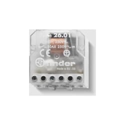 Finder - Relè elettromeccanico ad impulsi con circuito bobina e contatti 1no 10a tipo 26.01 260180120000