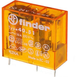 Finder - Relè di potenza, 12 Vac, spdt, 12 a, foro passante (tht), serie 40.51 40.51.8.012.0000