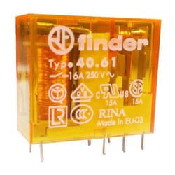 Finder - Mini Relè 1 scambio 16A bobina 12VAC alternata 406180120000