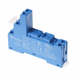 Zoccolo Finder per mini relè , serie 40.51,40.52, 40.61, 40.62. Caratteristiche: Serie Finder Valori nominali 10 A – 250 V Ri ...