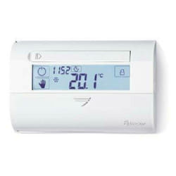 Finder - 1C6190030101 - Cronotermostato da parete Giornaliero, Standard, 3 v, Touch slide, 1 contatto, 5 a, Bianco panna, dc