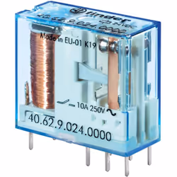 Montaggio su circuito stampato o ad innesto su zoccolo Serie 95, 2 scambi 10 A (passo 5.0 mm). Caratteristiche: - Lunghezza t ...