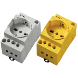 Finder - Presa elettrica modulare da quadro tipo 7u.00 colore grigio 7u0082300000