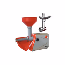 Spremipomodoro + tritacarne. Spremipomodoro + tritacarne ARTUS C25. Caratteristiche: - Filtro in acciaio inox. - Imbuto e sci ...