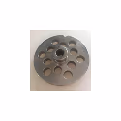 PIASTRA TC 22 DIAM. 12 INOX REBER CARATTERISTICHE Piastra in acciaio INOX per tritacarne n. 22 Diametro fori : 12 mm Spessore ...