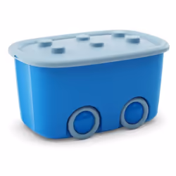 - Contenitore multiuso - Marca Keter - Colore blu - Con coperchio - Con ruote - Dimensioni 58x39x32 cm Contenitore funny bo ...