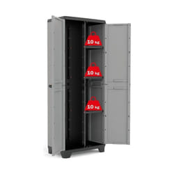 Armadio da Esterno Stilo Realizzato in Resina Alta Qualita' Spazioso e Resistente per Organizzazione e Stoccaggio Giardino 68x39x173 cm - Keter