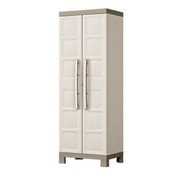 Armadio Portascope da Esterno 4 Ripiani 65x45x182H cm in Plastica Keter Excellence Beige/Tortora
