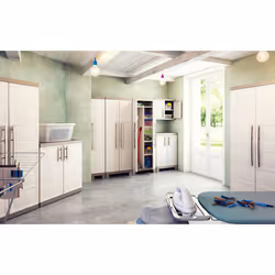 Armadio Portascope da Esterno 4 Ripiani 65x45x182H cm in Plastica Keter Excellence Beige/Tortora - Vista aggiuntiva 3