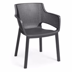 Set 6 Sedie da Giardino 61x54x79h cm Elisa Chair Grafite