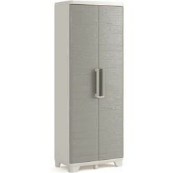 Linear Wood Armadio Portascope Grigio Porte Imitazione Legno 68x39x173H cm - Keter