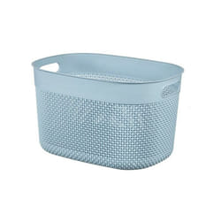 Contenitore kis filo baskets l stone blu cm22x38x28,5h