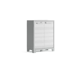Armadio basso Keter maximo' in resina grigio chiaro 80x44x100 cm