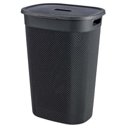 Cesto portabiancheria filo curver nero 55 litri, dim. 44 x 35 x h.61 cm
