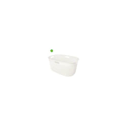 Cesta ovale portabiancheria Keter in plastica 59 x 39 x 27 cm colore bianco