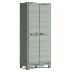 Armadio da Giardino 8 Ripiani 80x44x182 cm Keter Planet Outdoor Multispace Grigio e Verde