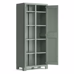 Armadio da Giardino 8 Ripiani 80x44x182 cm Keter Planet Outdoor Multispace Grigio e Verde - Vista aggiuntiva 3