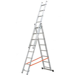 Scala trasformabile tripla 8GRADINI 3 elementi allungabile acciaio modula Gierre