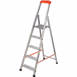 Scala domestica in alluminio 6 gradini Gierre altezza: 213 cm. Larg. base: 51 cm. Peso del Prodotto: 4 7 kg. EN131, serie 5,  ...