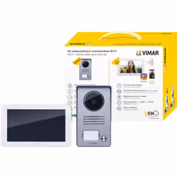 Vimar K40945 Kit Videocitofono Smart Monofamiliare Con Monitor Touch Screen Vivavoce Wifi, 1 Alimentatore Multispina, Bianco ...
