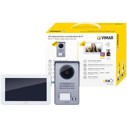 Vimar - K40945 Kit Videocitofono Smart Monofamiliare Con Monitor Touch Screen Vivavoce Wifi, 1 Alimentatore Multispina, ‎Bianco, ‎26.5 x 10.8 x 20