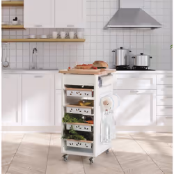 Foppapedretti Bistrot Metallo Truciolato, Legno Legno naturale, Bianco - Vista aggiuntiva 6