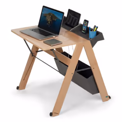 Foppapedretti Allieva, Scrivania per postazione di lavoro, Studio, Dritto, Forma rettangolare, Legno naturale, Legno naturale