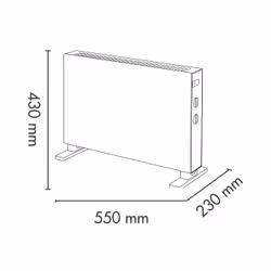 Argoclima ARGO KANSAS Interno Bianco 2000 W Stufa elettrica a convezione - Vista aggiuntiva 4