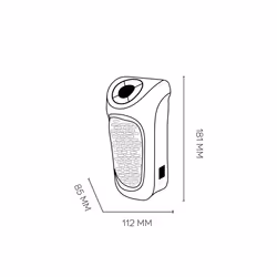 Argoclima MIO stufetta elettrica Interno Nero 350 W Riscaldatore ambiente elettrico a infrarossi - Vista aggiuntiva 6