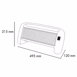 Argoclima Betsy Interno Bianco 1200 W Riscaldatore di ambienti elettrico al quarzo - Vista aggiuntiva 4