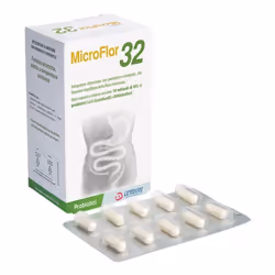 Cemon Microflor 32 è un integratore probiotico che supporta l'equilibrio della flora intestinale con lactobacilli, bifidobatt ...