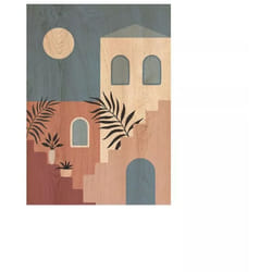 Crearreda - quadro in legno 'architetctures stairs', 47x67 cm
