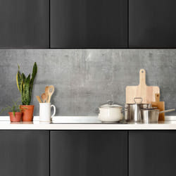 Crearreda - Pannello paraschizzi Cucina Adesivo da Parete Finitura Cemento 180x60cm 100% Made in Italy con Inchiostro atossico, ignifugo e Resistente