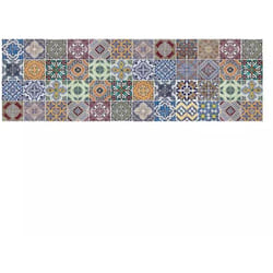 Crearreda - paraschizzi adesivo da cucina fantasia 'azulejos', 190x60 cm