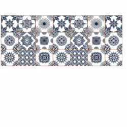 Passatoia in vinile "Runner" fantasia "Summer Tiles", 120x50 cm.La passatoia in vinile calpestabile, realizzata in Italia con ...