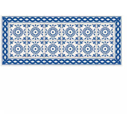 Crearreda - passatoia in vinile 'runner' fantasia 'tile carpet', 120x50 cm