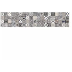 Crearreda - passatoia in vinile 'runner' fantasia 'azulejos vintage', 240x50 cm
