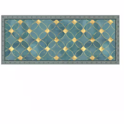 Passatoia in vinile "Runner" fantasia "Green Gold", 120x50 cm.La passatoia in vinile calpestabile, realizzata in Italia con u ...