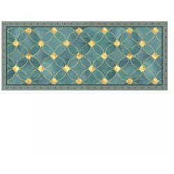 passatoia in vinile "runner" fantasia "green gold", 120x50 cm