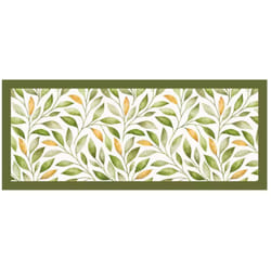 Crearreda - passatoia in vinile 'runner' fantasia 'emerald ramage', 120x50 cm