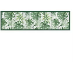 Crearreda - passatoia in vinile 'runner' fantasia 'green tropical', 180x50 cm