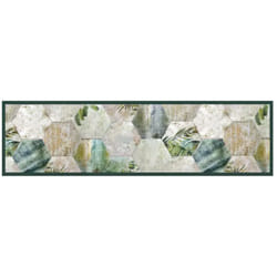 Crearreda - passatoia in vinile 'runner' fantasia 'tropical composition', 180x50 cm